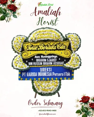 Papan Bunga Duka di Gedung Johor