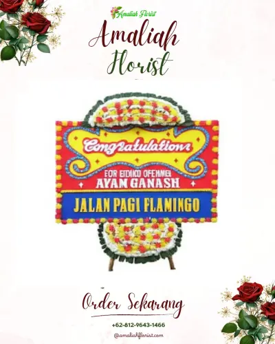 Bunga Papan Congratulation di Gedung Johor